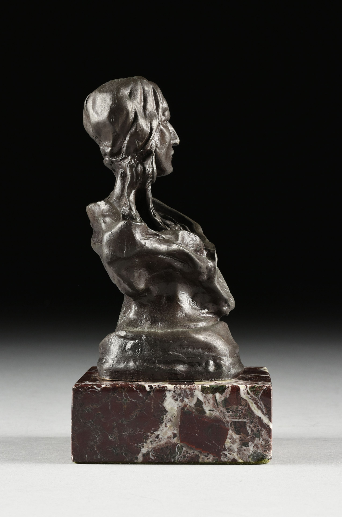 CHARLES M. RUSSELL (American 1864-1926) A BRONZE BUST, "A Native American Piegan Woman," CIRCA 1902, - Image 5 of 8