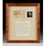 AN ANTIQUE EARLY TEXAS DOCUMENT, PROMISSORY NOTE SIGNED BY STEPHEN F. AUSTIN, MARCH 22, 1833, hand