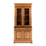 AN ANTIQUE CHESTNUT TRIMMED CHERRY CABINET, FRENCH, SECOND HALF 19TH CENTURY, with a rectangular