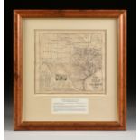 AN ANTIQUE RECONSTRUCTION ERA MAP, "New Map of Texas Prepared and Published for the Bureau of