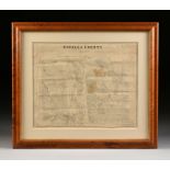 AN ANTIQUE CADASTRAL MAP, "Zavala County, " ST. LOUIS, CIRCA 1880, lithograph on paper with hand