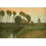 CHARLES WARREN EATON (American 1857-1937) A PAINTING, "Moonrise-Holland," oil on canvas, signed L/R,