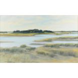 GAIL KERN (American 20th/21st Century) A PAINTING, "Marshland in Landscape," oil on canvas, signed