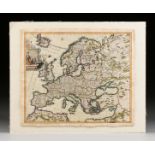 AN ANTIQUE MAP, "Accuratissima EuropÃ¦, Multis locis correcta, et NuperrimÃ© edita," CAREL ALLARD,