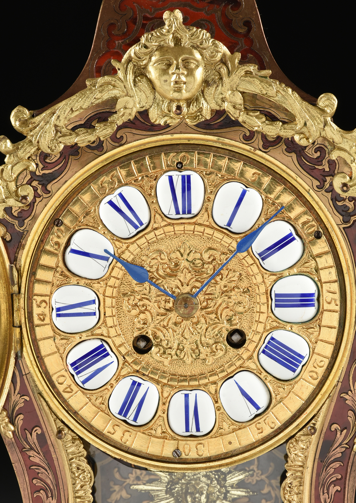 A LOUIS XIV STYLE ORMOLU MOUNTED BOULLE MARQUETRY BRACKET CLOCK, LATE 19TH CENTURY, the short - Image 2 of 10