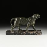 after PAUL EDOUARD DELABRIERRE (French 1829-1912) A BRONZE SCULPTURE, "Striding Tiger," EARLY 20TH