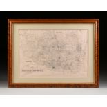 A FACSIMILE CADASTRAL MAP, "Map of Harris County," LATE 19TH/EARLY 20TH CENTURY, lithograph after