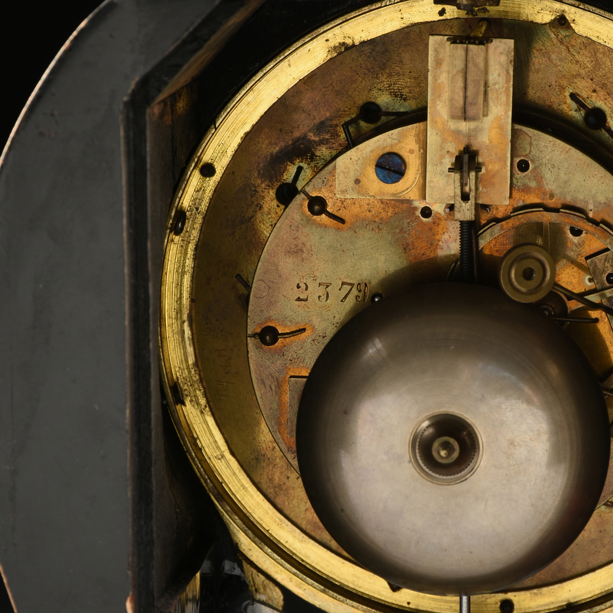 A LOUIS XIV STYLE ORMOLU MOUNTED BOULLE MARQUETRY BRACKET CLOCK, LATE 19TH CENTURY, the short - Image 9 of 10