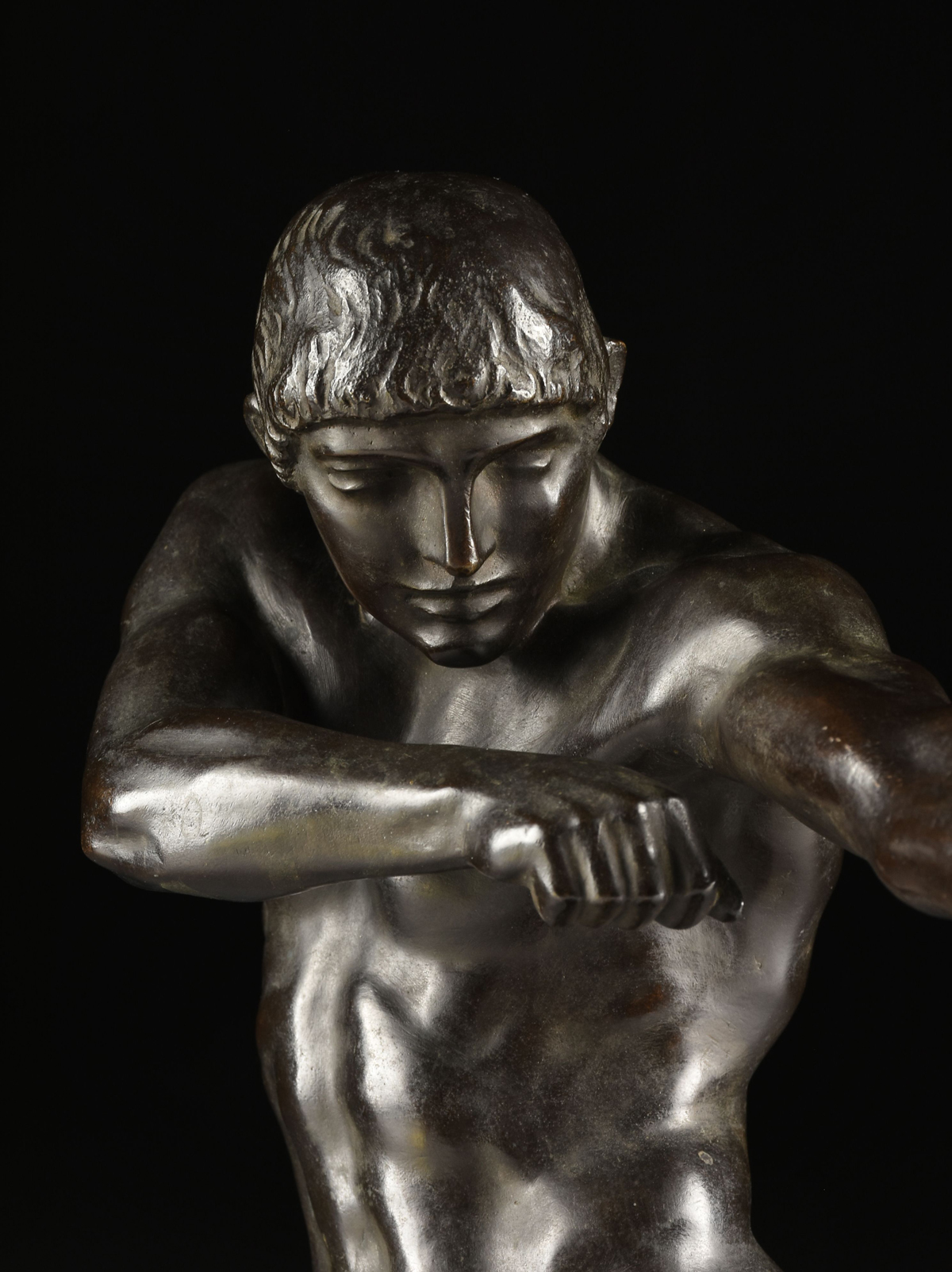 after ULYSSE GÃ‰MIGNANI (German 1906-1973) A BRONZE SCULPTURE, "The Archer," GLADENBECK FOUNDRY, - Image 8 of 11