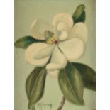 IKE KOENIG (American/Texas 1895-1994) A PAINTING, "Summertime Magnolia Bloom," oil on artist