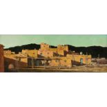 ERIC SLOANE (American 1905-1985) A PAINTING, "Memory of Taos," oil on pressed board, signed L/L,