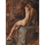 attributed to VICTOR HUME MOODY (English 1896-1990) A PAINTING, "Figure of a Nude Male," MID 20TH