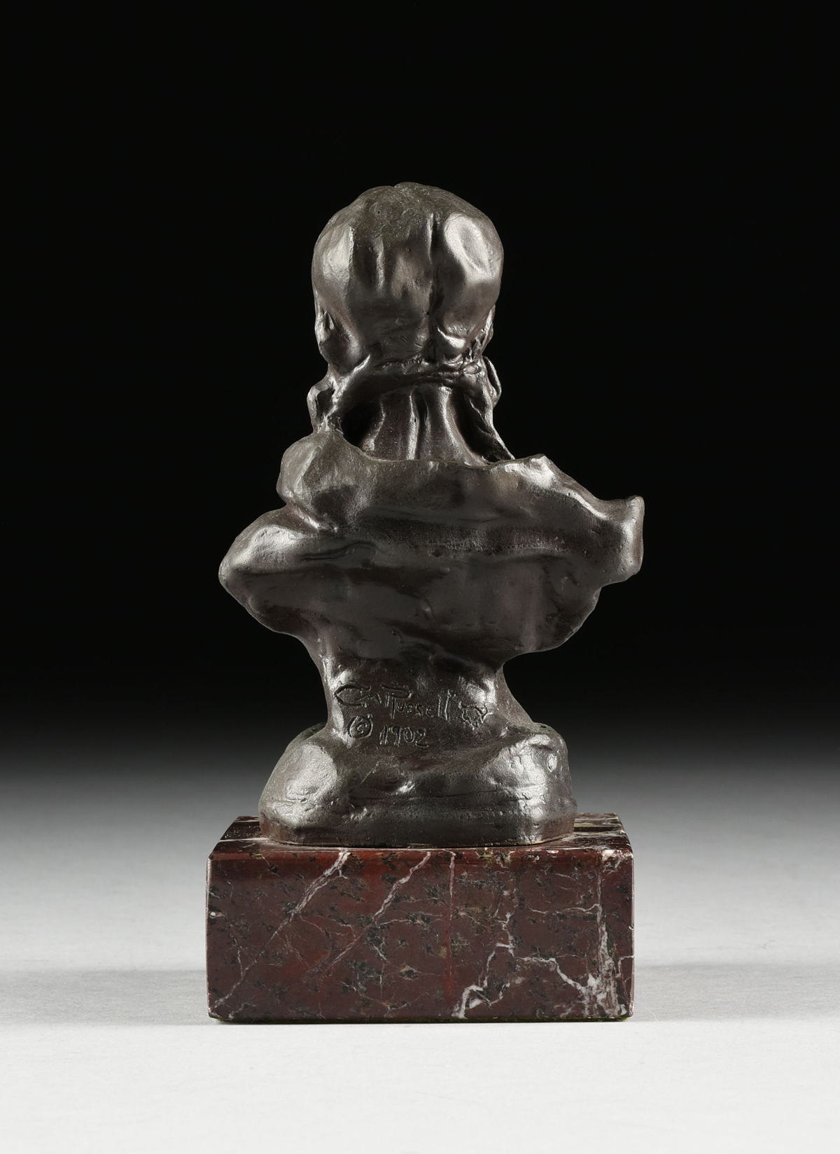 CHARLES M. RUSSELL (American 1864-1926) A BRONZE BUST, "A Native American Piegan Woman," CIRCA 1902, - Image 6 of 8