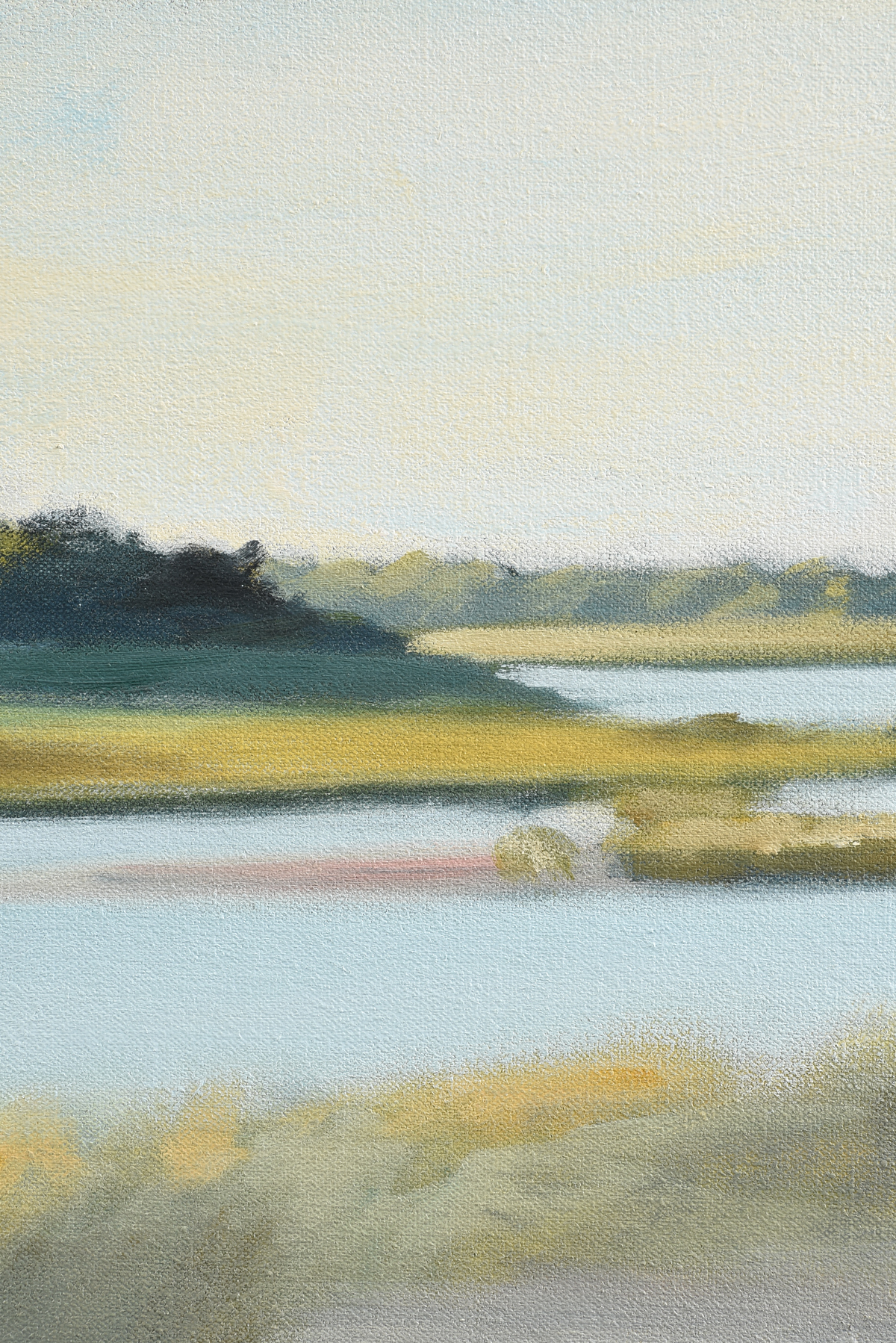 GAIL KERN (American 20th/21st Century) A PAINTING, "Marshland in Landscape," oil on canvas, signed - Image 5 of 15