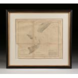 AN ANTIQUE SURVEY MAP, "U.S. Coast Survey: Galveston Entrance," CIRCA 1867, lithograph on paper, No.