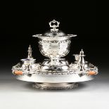 AN AMERICAN SILVERPLATED REVOLVING SUPPER SERVER, BY THEODORE B. STARR, SIGNED, CIRCA 1900 - 1924,