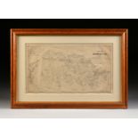 AN ANTIQUE CADASTRAL MAP, "Map of Bandera County, Texas," ST. LOUIS, CIRCA 1880, lithograph on