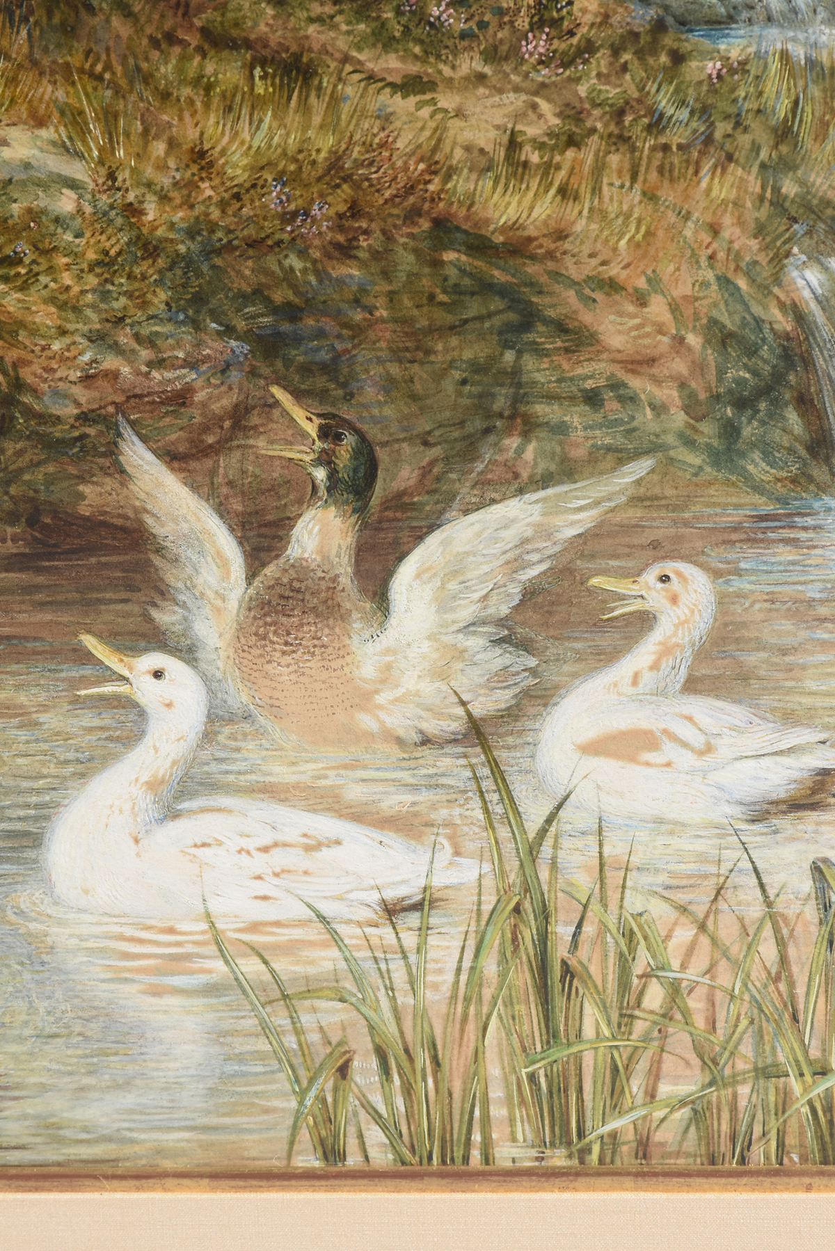 THOMAS JOHN EWBANK (Scottish a. 1826-1863) A PAINTING, "Water Gathering Young Couple and Ducks at - Image 7 of 12