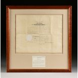 AN ANTIQUE AMBASSADORIAL DOCUMENT, SIGNED BY PRESIDENT CHESTER A. ARTHUR, RECOGNIZING WALTER TSCHUDI