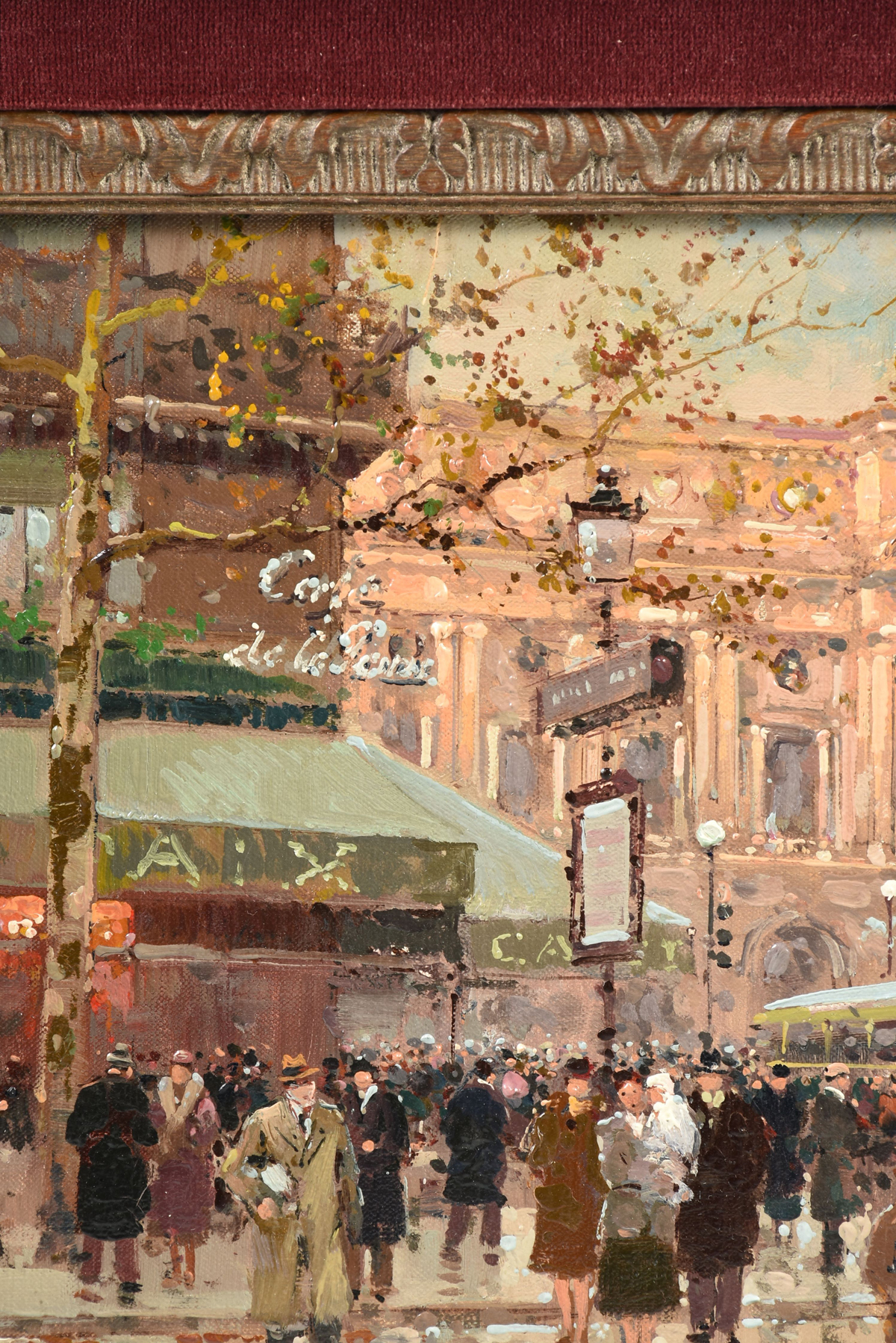 ÉDOUARD CORTÈS (French 1882-1969) A PAINTING, "Palais Garnier Opera House," oil on canvas, - Image 6 of 12