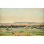 HARRIET PHILIPS GRANDSTAFF (American/Texas 1894-1975) A PAINTING, "Landscape," oil on canvas