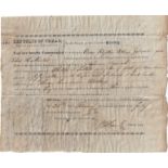A REPUBLIC OF TEXAS COURT SUMMONS, CALLOWAY DEEN, CLERK, SIGNED, SAN AUGUSTINE, FEBRUARY, 28, -MAY
