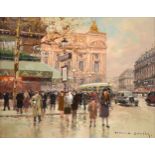 ÉDOUARD CORTÈS (French 1882-1969) A PAINTING, "Palais Garnier Opera House," oil on canvas,