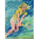 LEROY NEIMAN (American 1921-2012) A PRINT, "Bjorn Borg," CIRCA 1977, color serigraph on paper,