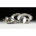 A SET OF SEVEN GORHAM STERLING AND SILVERPLATE "CHANTILLY-DUCHESS" BREAD TRAYS AND COMPOTES,