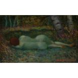 JEAN GREGORIAN (French 19th/20th Century) A PAINTING, "Ophelia," CIRCA 1900, oil on board, signed