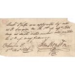 A REPUBLIC OF TEXAS MANUSCRIPT, SAM HOUSTON, SIGNED, APPOINTMENT OF DR. JAMES AENEAS E. PHELPS AS