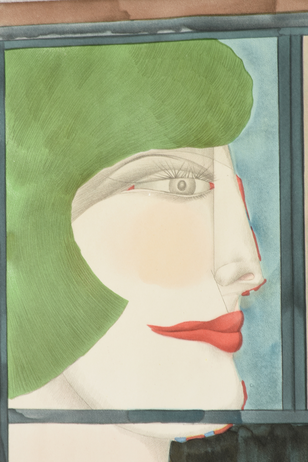 after RICHARD LINDNER (German/American 1901-1978) A PRINT, "American Portrait," CIRCA 1976, color - Image 5 of 10