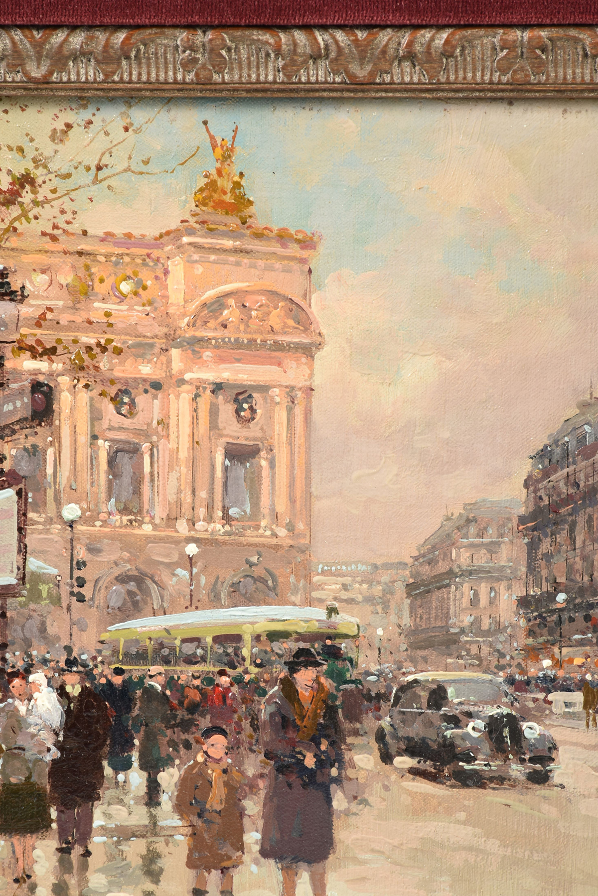 ÉDOUARD CORTÈS (French 1882-1969) A PAINTING, "Palais Garnier Opera House," oil on canvas, - Image 5 of 12