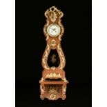 A DIMINUTIVE COMTOISE MORBIER STYLE GILT BRONZE MOUNTED WALNUT BRACKET CLOCK, WORKS BY MOUGIN,