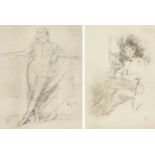 after JAMES ABBOTT MCNEILL WHISTLER (American 1834-1903) TWO PRINTS, "Little Draped Figure