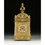 A RENAISSANCE REVIVAL GILT BRASS LANTERN CLOCK, FRENCH, EARLY 20TH CENTURY, with a pierced double