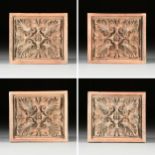 A SET OF FOUR CONTINENTAL ARCHITECTURAL TERRACOTTA RELIEF PANELS, POSSIBLY GERMAN, FIRST HALF 19TH