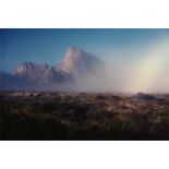 BILL WRIGHT (American/Texas 20th/21st Century) A PHOTOGRAPH, "Mountains in Morning Fog (Green