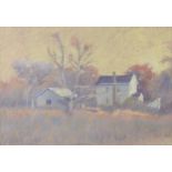 CHRIS BURKHOLDER (American/Texas b.1952) A DRAWING, "Homestead," 2005, pastel on paper, signed and
