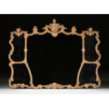 A ROCOCO REVIVAL GILT AND GESSO FIVE PART MANTEL MIRROR, LATE 19TH CENTURY, in the English taste,