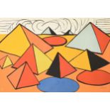 ALEXANDER CALDER (French/American 1896-1976) A PRINT, "La Mémoire Élémentaire," CIRCA 1976, color