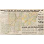 AN ANTIQUE MAP, "Maps of the new and popular St. Louis and Texas Short Line!," LATE 19TH CENTURY,
