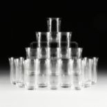 A GROUP OF FOURTEEN LOBMEYR "PATRICIAN" BEER TUMBLERS, JOSEF HOFFMANN, AUSTRIAN, DESIGNED 1917,