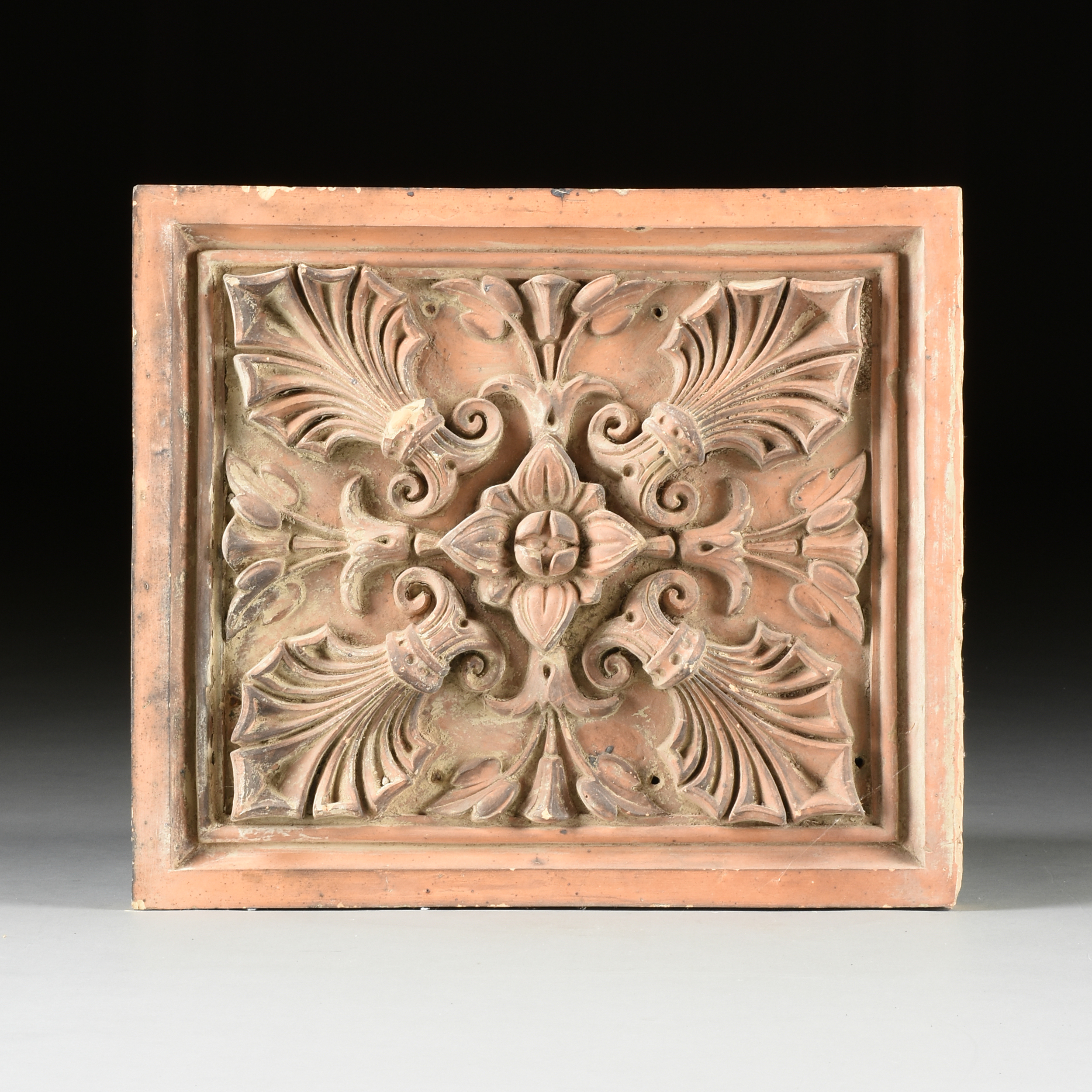 A SET OF FOUR CONTINENTAL ARCHITECTURAL TERRACOTTA RELIEF PANELS, POSSIBLY GERMAN, FIRST HALF 19TH - Image 2 of 10