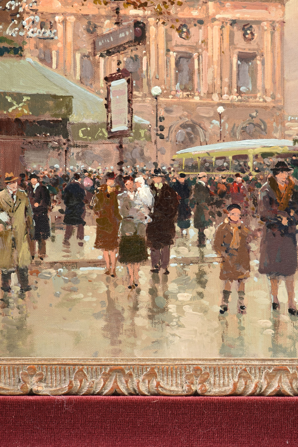 ÉDOUARD CORTÈS (French 1882-1969) A PAINTING, "Palais Garnier Opera House," oil on canvas, - Image 9 of 12