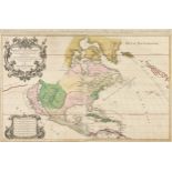 A LOUIS XIV MAP, "L'Amerique Septentrionale," HUBERT JAILLOT, PARIS, 1696, hand colored engraving on