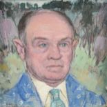 LEON GASPARD (Russian/American 1882-1964) A PAINTING, "Portrait of Carl F. Clark," 1951, oil on