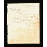 A REPUBLIC OF TEXAS MANUSCRIPT, FROM JOHN A. WHARTON, SECRETARY OF WAR, WAR DEPARTMENT, TO COL.