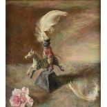 HENRIETTE WYETH (American 1907-1997) A PAINTING, "Still Life of a Ringmaster Riding Zebra Holding