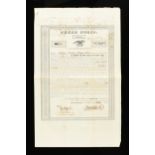 AN EARLY REPUBLIC OF TEXAS DOCUMENT, TEXAS SCRIP, SIGNED BY THOMAS TOBY, ISSUED UNDER DAVID G.